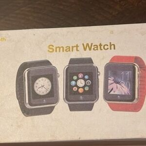 Versatile Smartwatch with Black and Red Straps